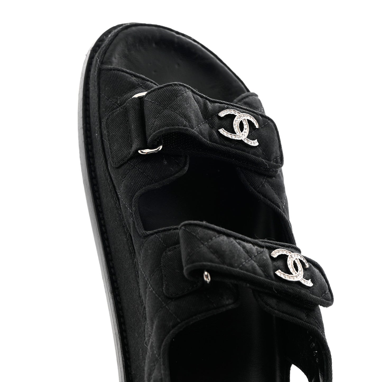 Mixed Fibers Velcro Dad Sandals 39.5 Black