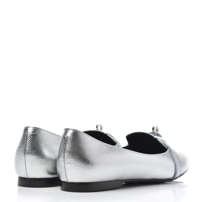 Hermes Epsom Pegase Ballerina Flats 36.5 Metalisse 4 of 13