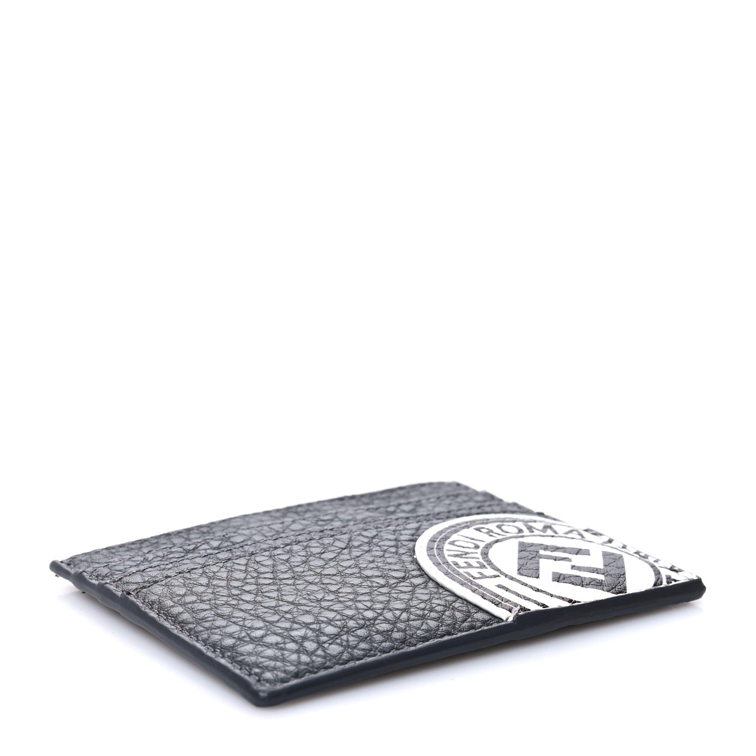Fendi Cuoio Romano Stamp Patch Card Holder Asfalto 4 of 11