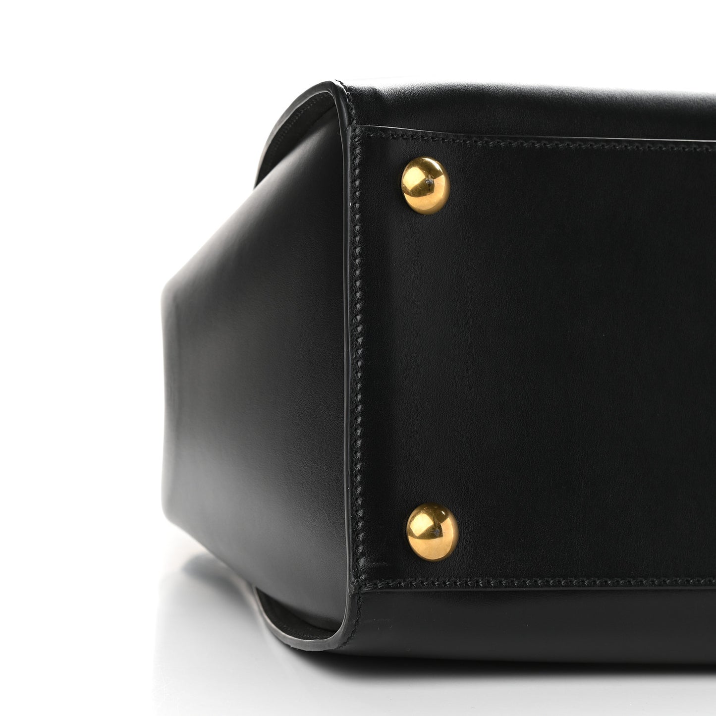 Plutone Calfskin Web Large Turn Lock Top Handle Duffle Bag Black