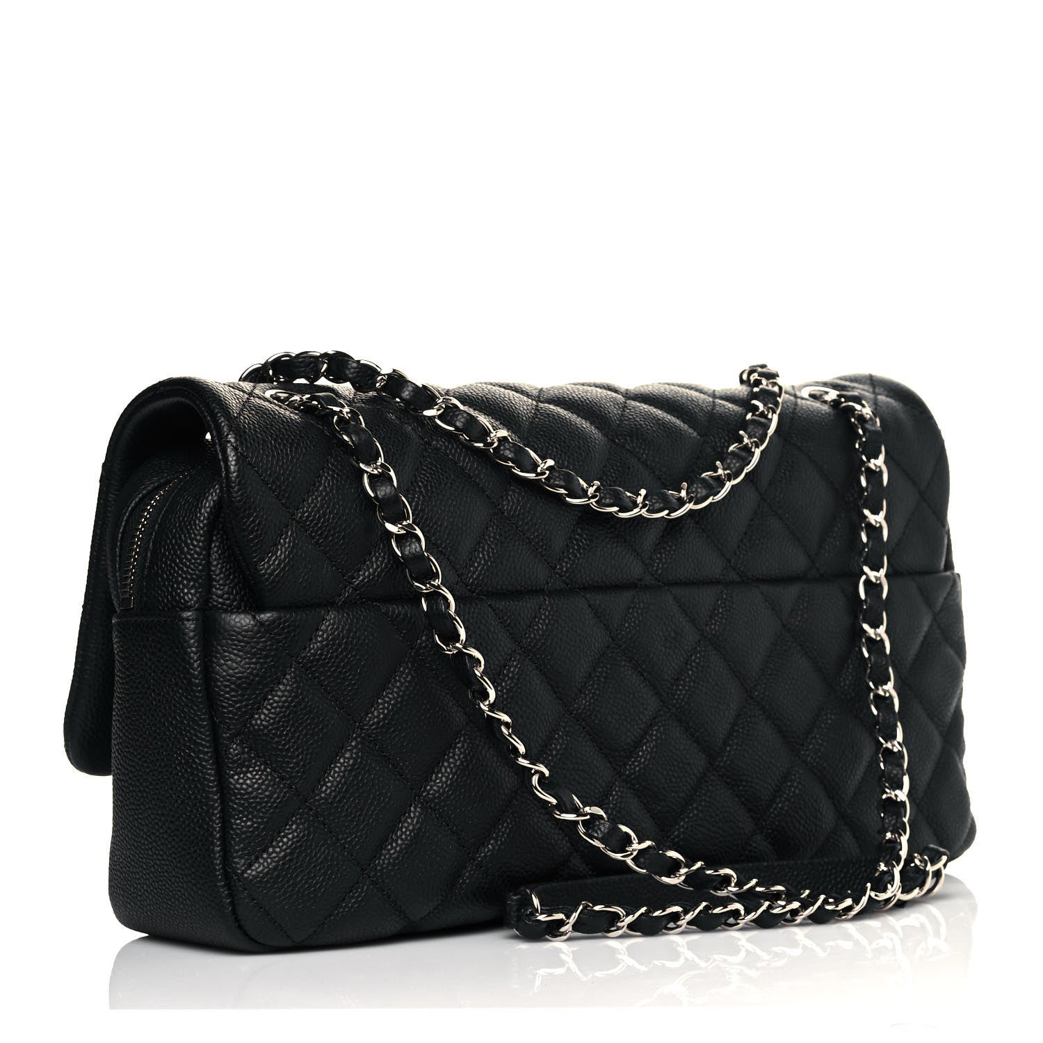 Chanel Caviar Quilted Jumbo Easy Flap Black 3 of 11