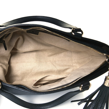 Gucci Pebbled Calfskin Small Soho Top Handle Bag Black 4 of 6