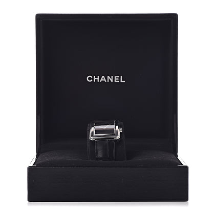 Chanel Stainless Steel Alligator 26mm Boy-Friend Quartz Watch Black 9 of 9