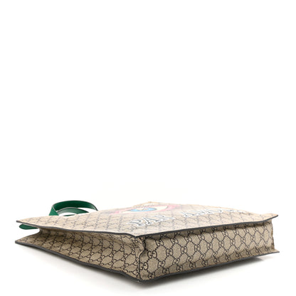 Gucci GG Supreme Monogram L'Aveugle Par Amour Print Vertical Tote Emerald Green 4 of 12
