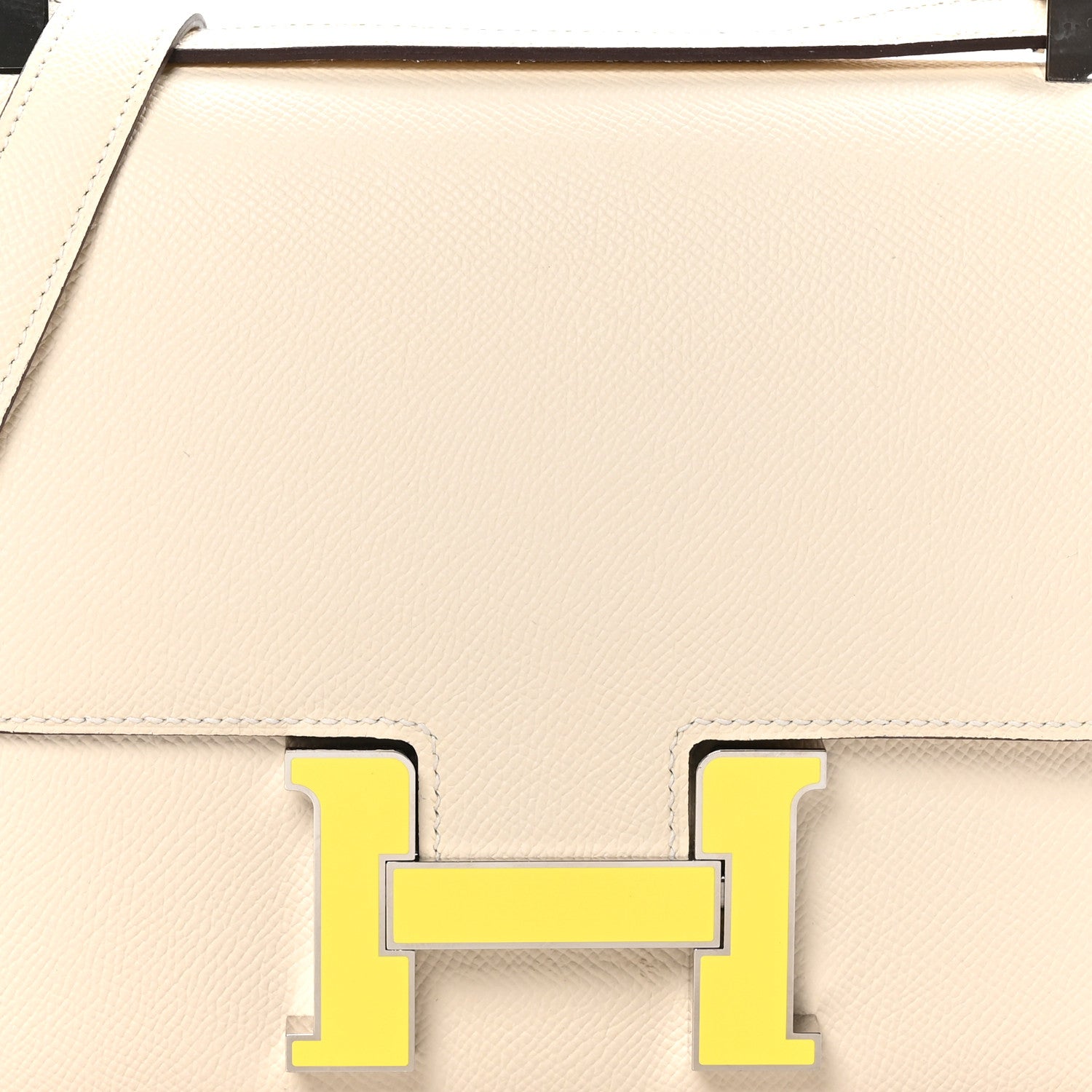Hermes Epsom Enamel Constance 1-24 Nata Jaune Citron 9 of 11