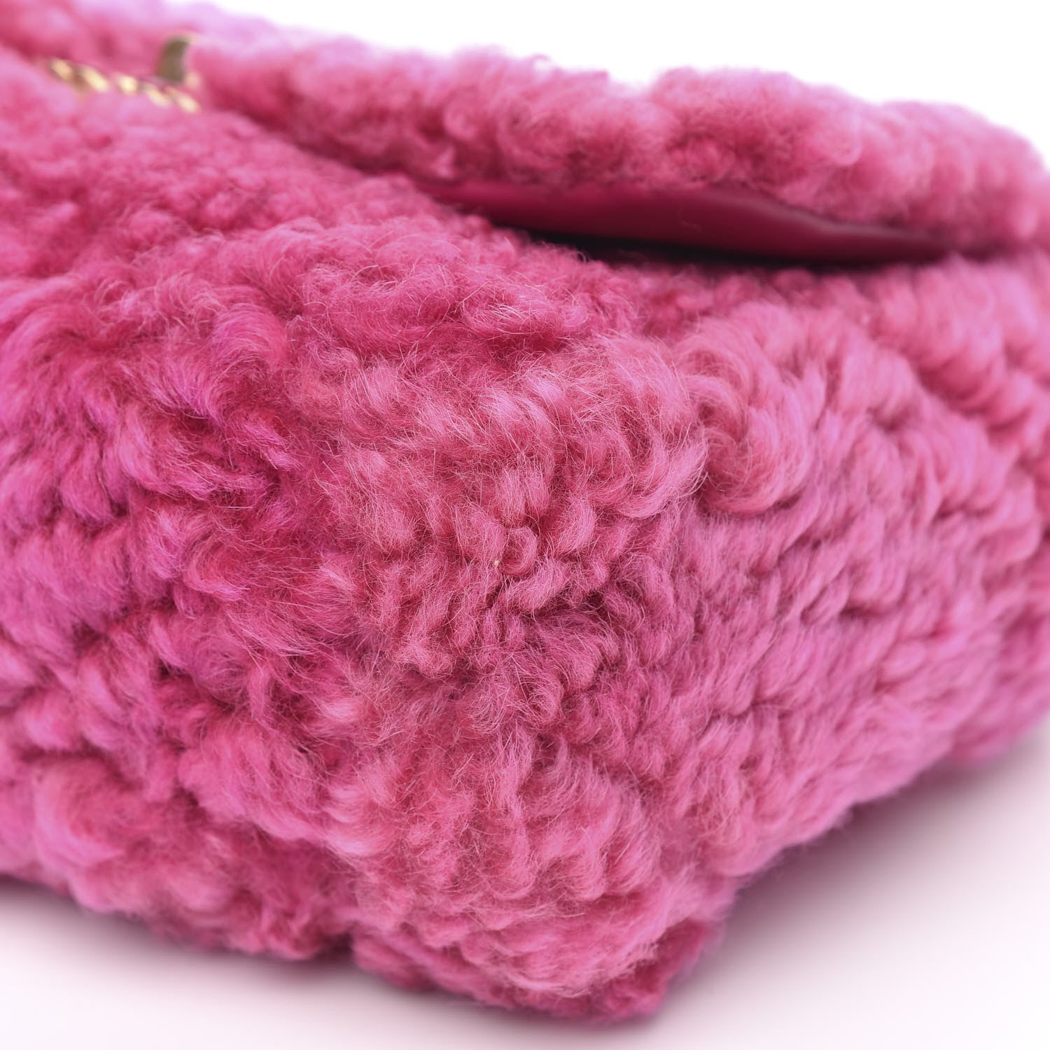 Chanel Shearling Sheepskin Medium 19 Flap Pink 10 of 10