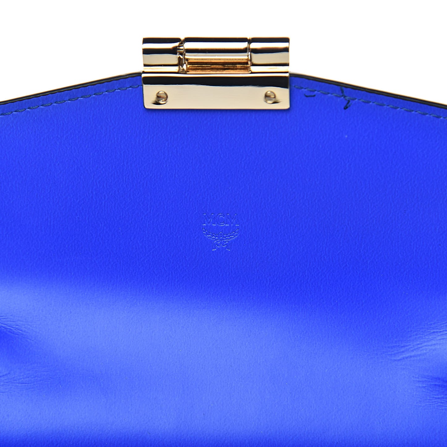 Patent Two Tone Patricia Wallet On Chain Blue Neon Yellow