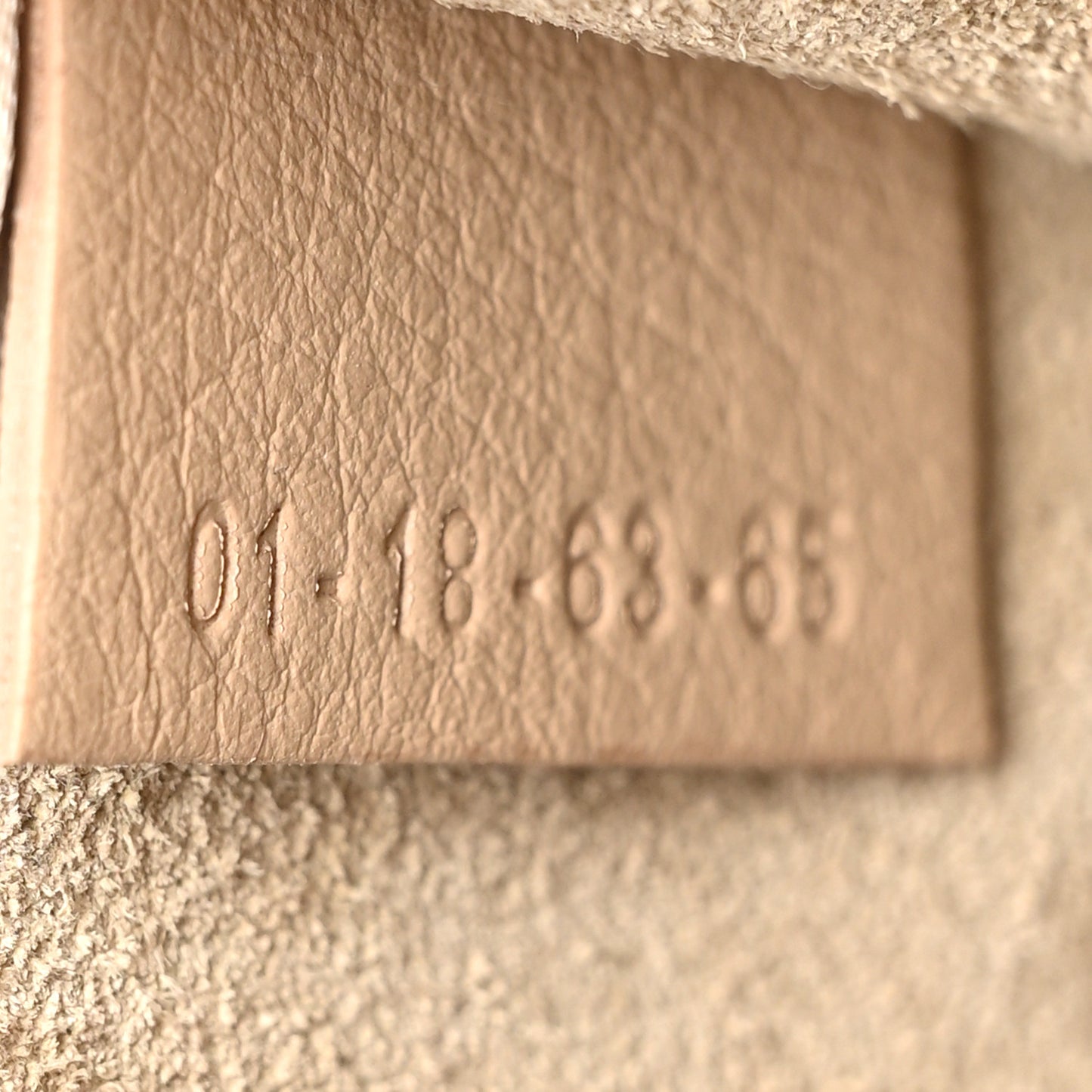 Calfskin Suede Small Nile Bracelet Bag Biscotti Beige