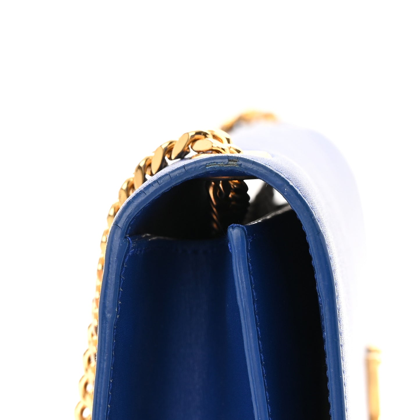 Smooth Calfskin Medium Classic Monogram Kate Tassel Satchel Royal Blue