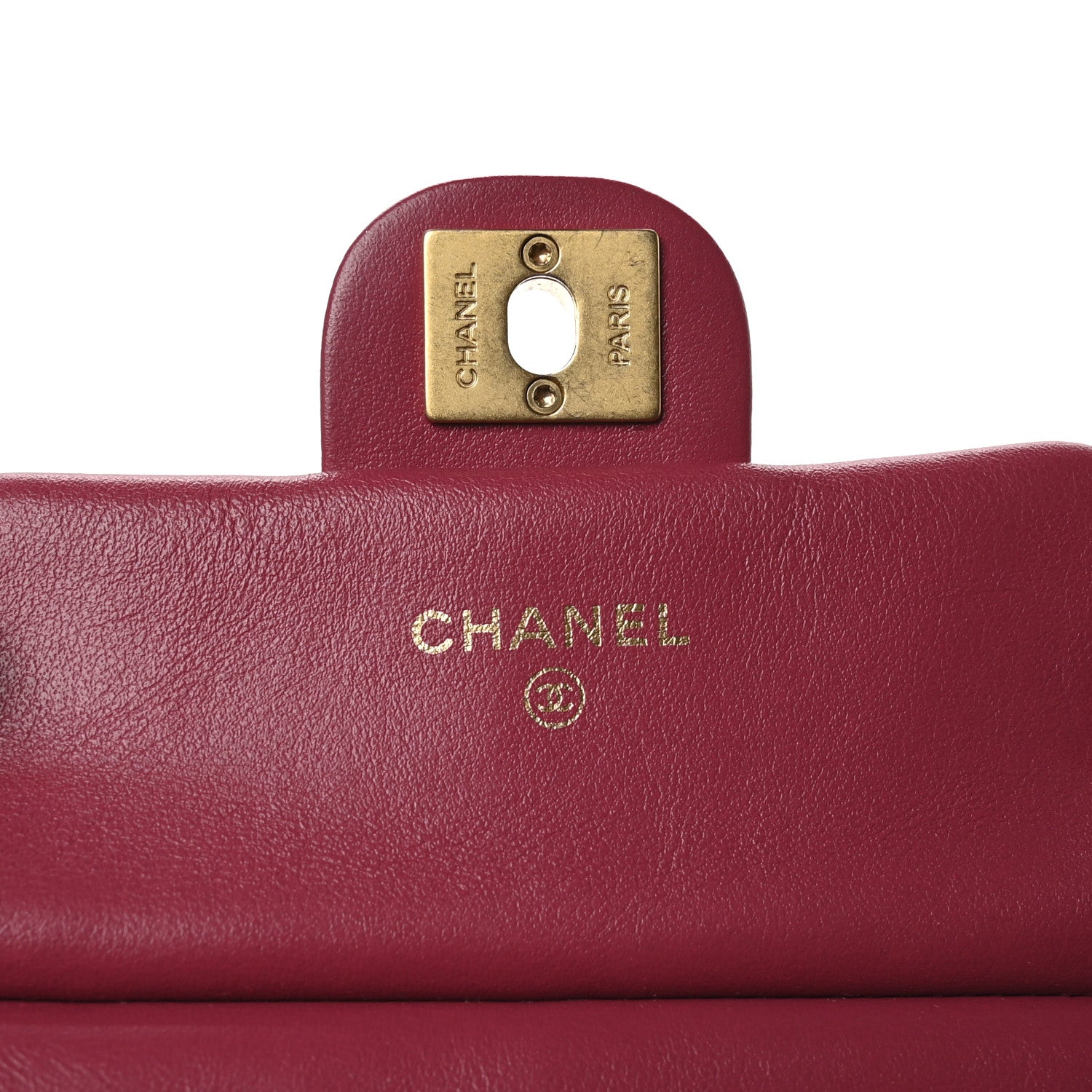 Chanel Calfskin Quilted Lady Handle Flap Card Holder With Chain Dark Pink 6 of 12