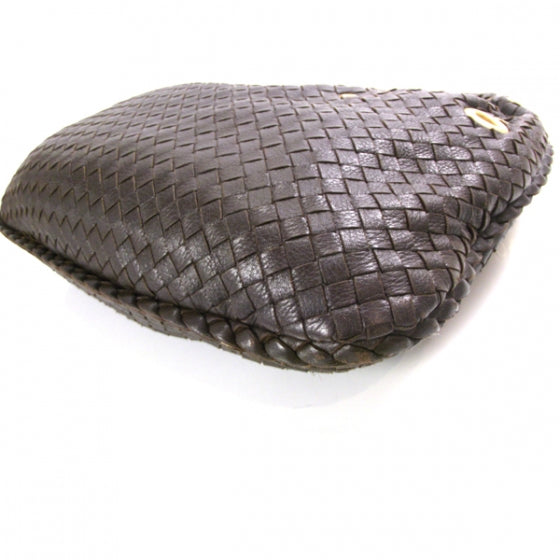 Bottega Veneta Leather Woven Rivet Veneta Medium Hobo Ebano 5 of 8