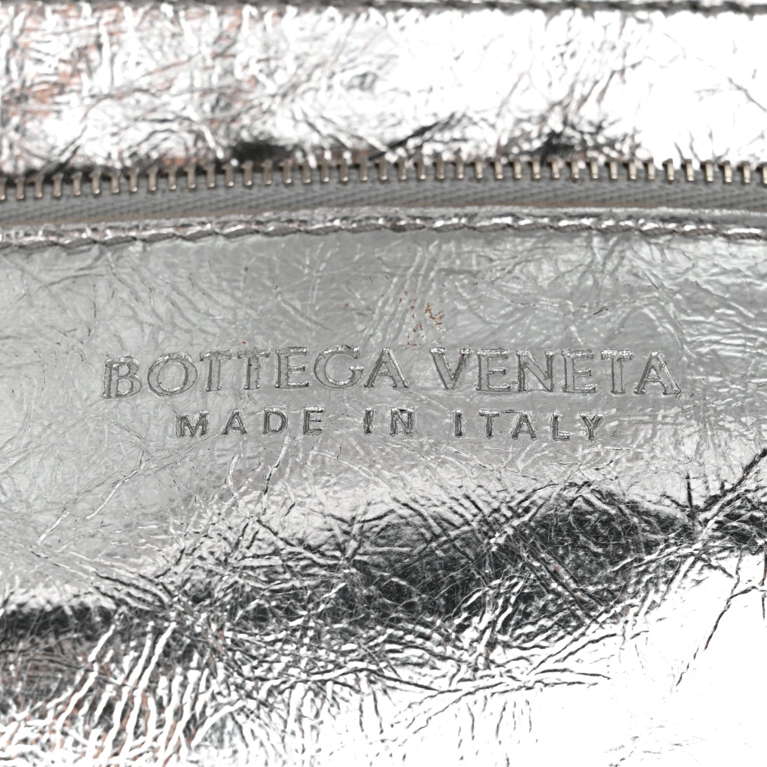 Bottega Veneta Metallic Lambskin Maxi Intrecciato Cassette Crossbody Bag Silver 6 of 12