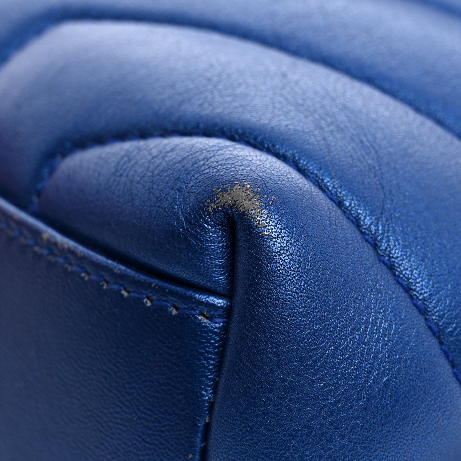 Saint Laurent Metallic Calfskin Y Quilted Monogram Toy Loulou Crossbody Bag Blue Royal 13 of 19