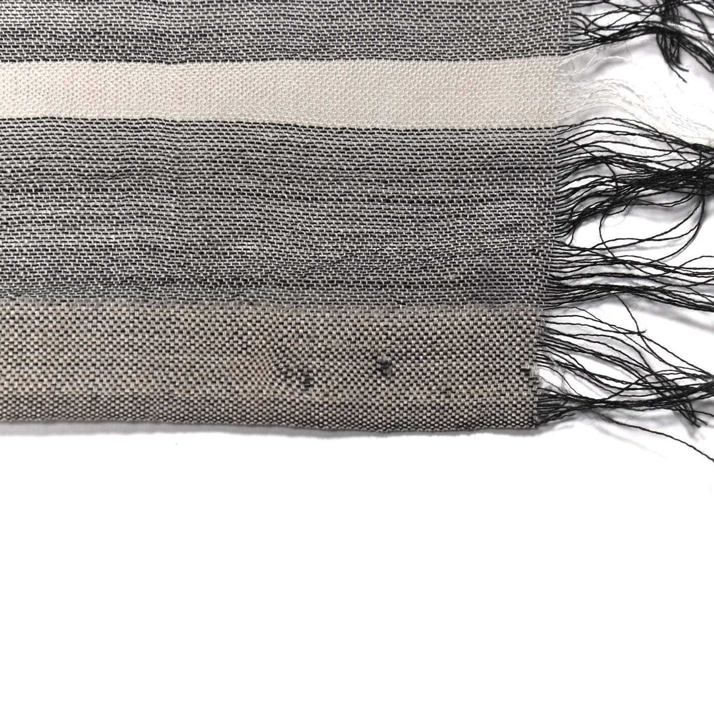 Linen Classic Check Check Lightweight Scarf Grey