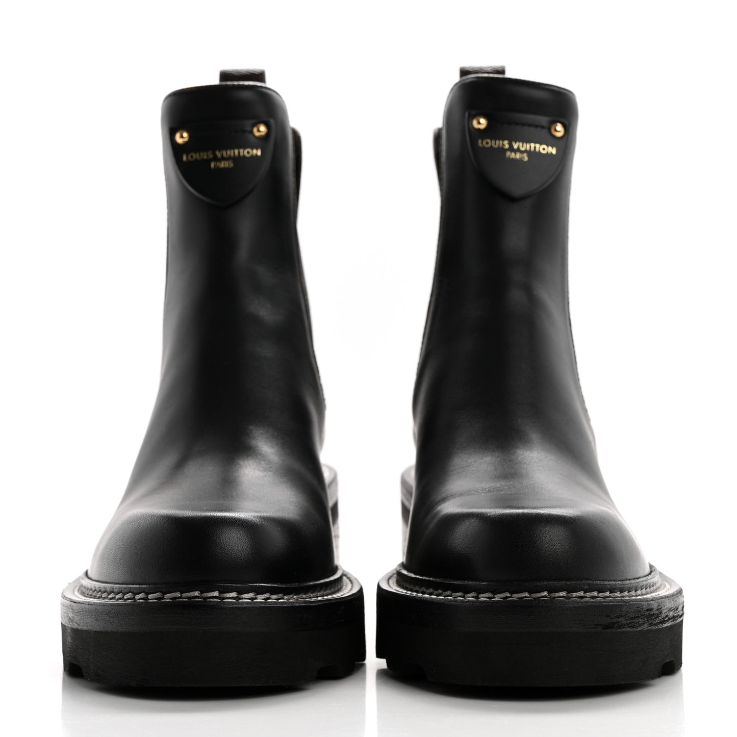 Calfskin Monogram Beaubourg Ankle Boots 37.5 Black