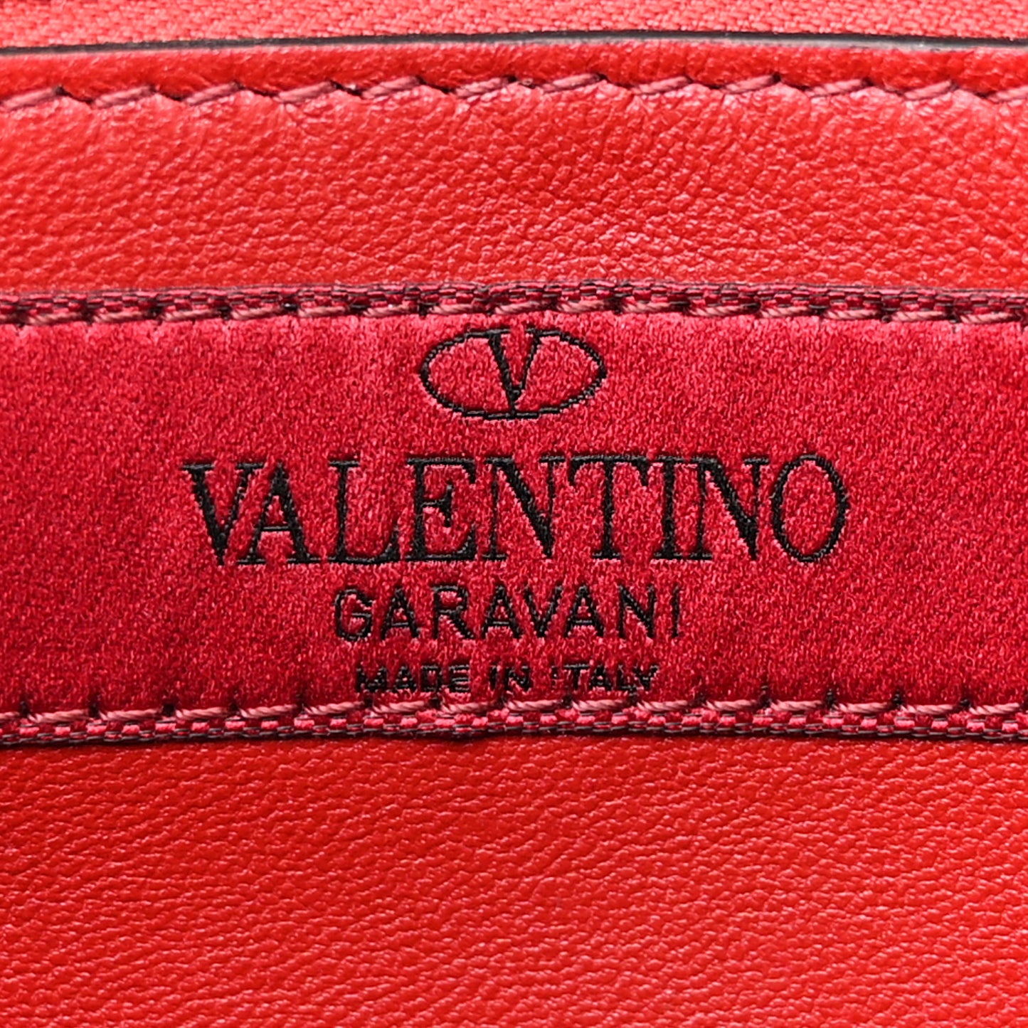 Nappa Rockstud Spike Flower Wallet on Chain Black Ivory