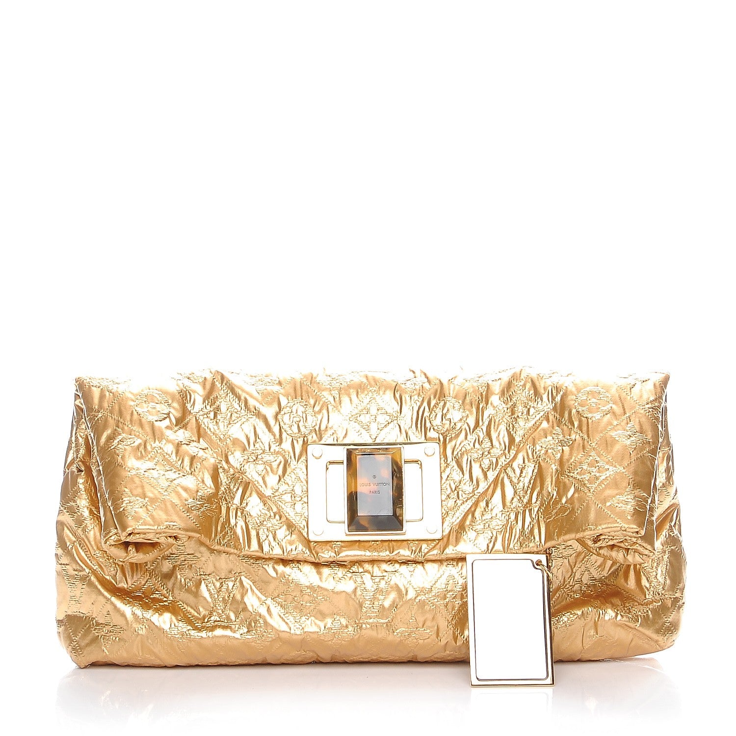 Louis Vuitton Jacquard Quilted Monogram Altair Clutch Gold 3 of 8