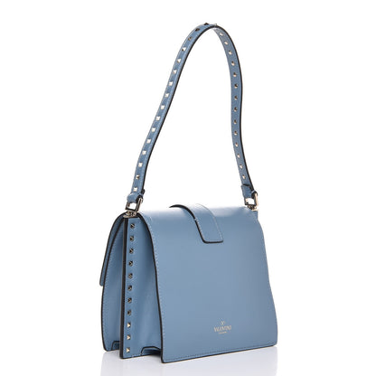 Valentino Garavani Calfskin Boxy Rockstud Trunk Shoulder Bag London Stone 3 of 6