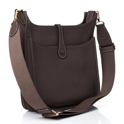Hermes Taurillon Clemence Evelyne III PM Etoupe 2 of 4
