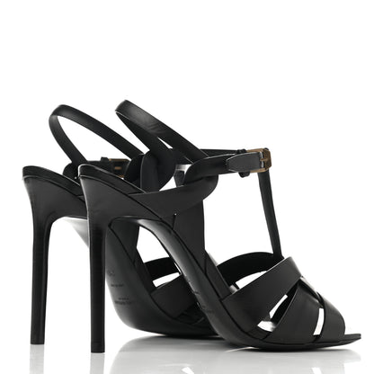 Saint Laurent Calfskin Tribute Sandals 39 Black 4 of 9
