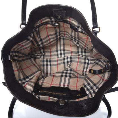 Burberry Grainy Calfskin Small Canterbury Tote Dark Chocolate 5 of 11