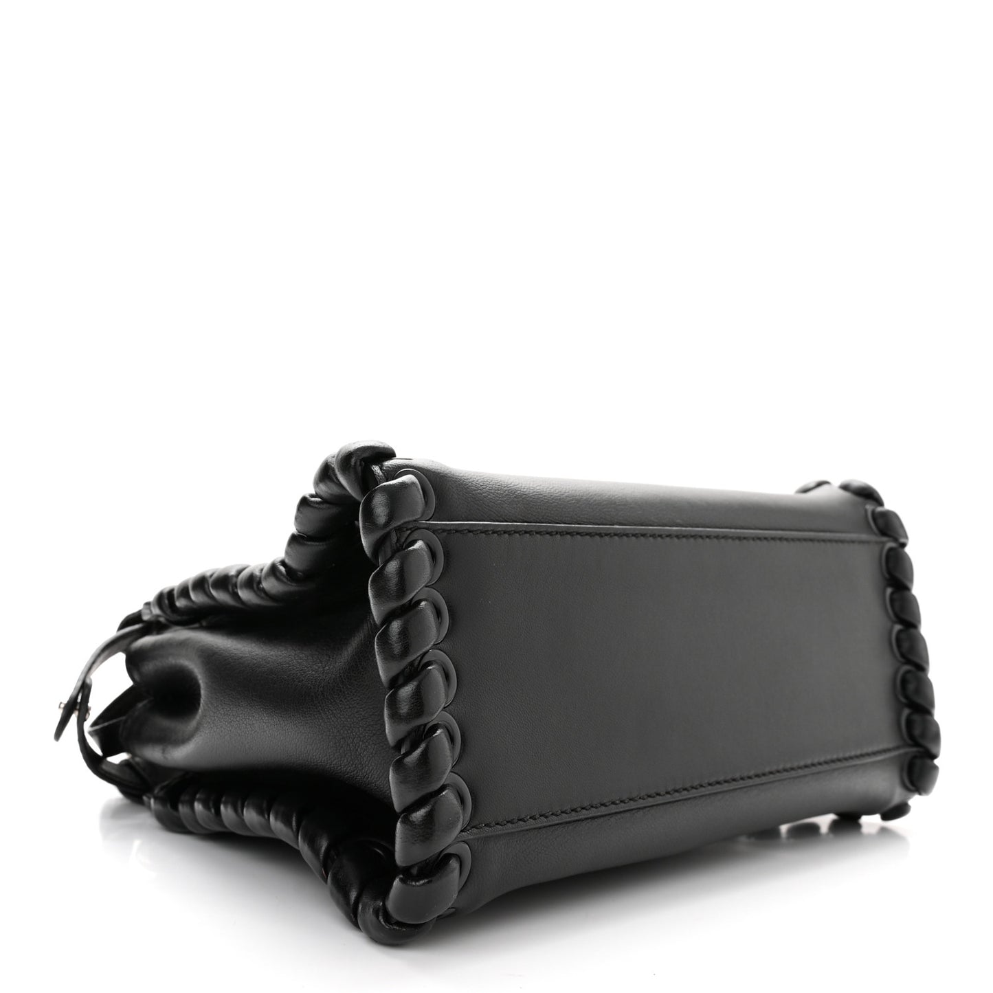 Nappa Lace Up Mini Peekaboo Iconic Satchel Black