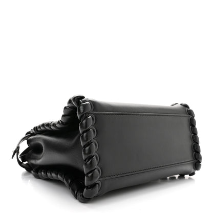 Fendi Nappa Lace Up Mini Peekaboo Iconic Satchel Black 4 of 11