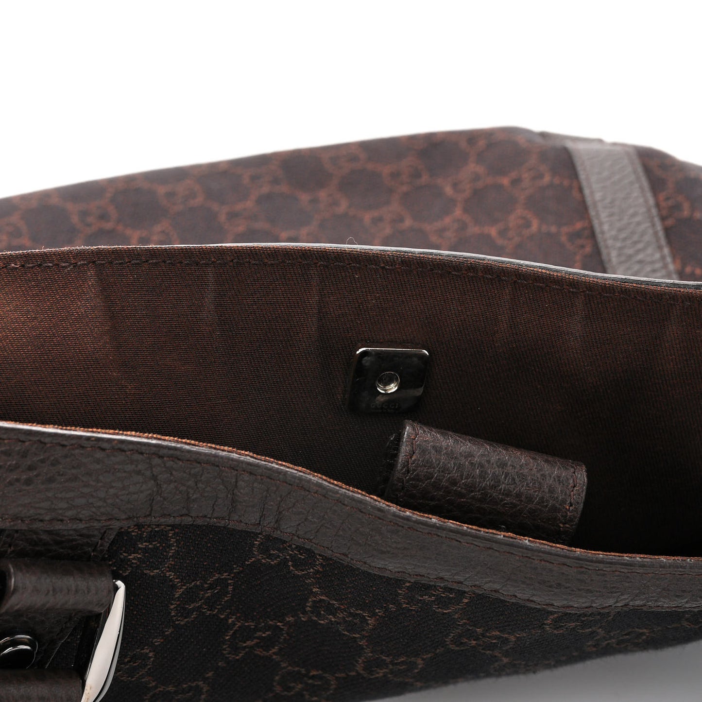 Monogram Medium Abbey Convertible Tote Dark Brown