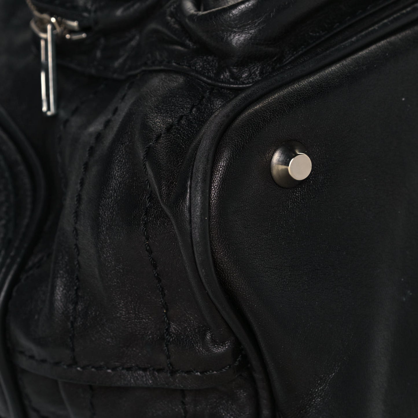 Calfskin Betty Shoulder Bag Black