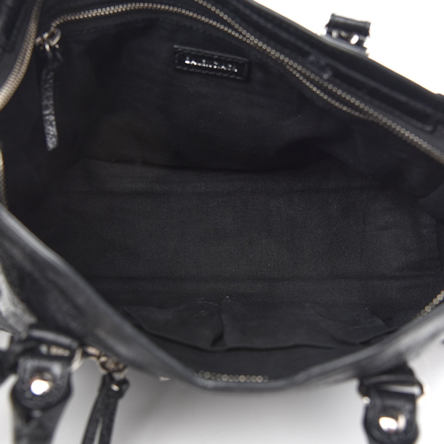 Balenciaga Agneau Classic Silver Hardware S City Logo Strap Black Red 5 of 10