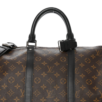 Louis Vuitton Monogram Macassar Keepall Bandouliere 55 7 of 9