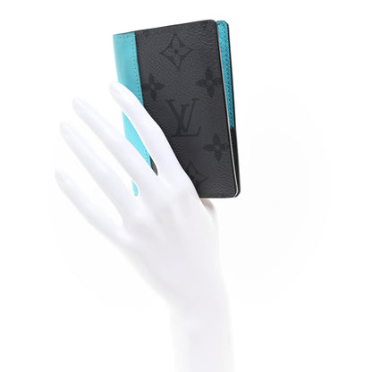 Louis Vuitton Monogram Macassar Pocket Organizer NM Turquoise 2 of 7