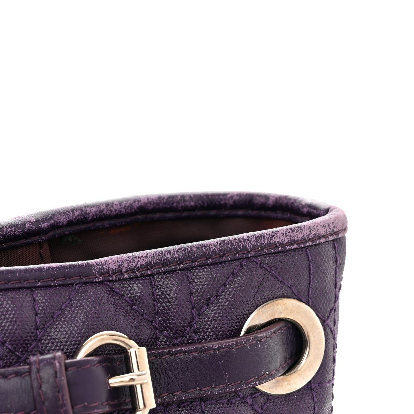 Coated Canvas Cannage Medium Panarea Tote Purple
