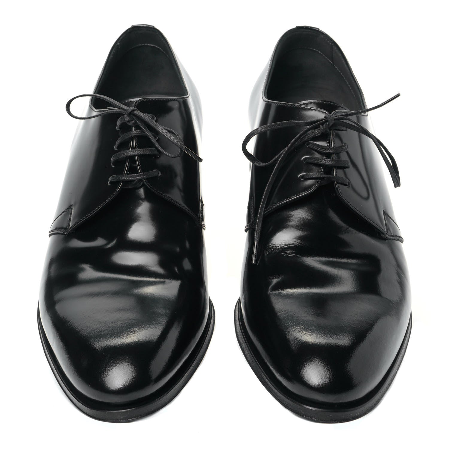 Christian Dior Polished Calfskin Mens Derby Shoe 44 Black 4 of 10