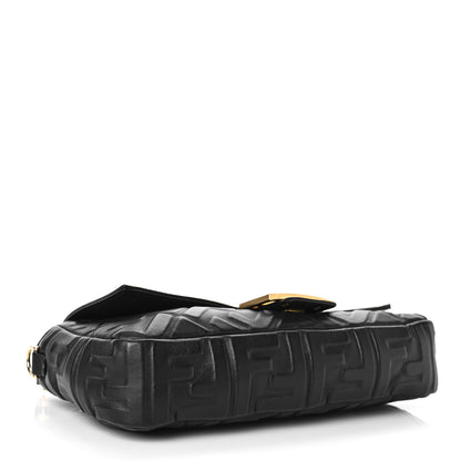 Fendi Nappa FF 1974 Embossed Baguette Black 4 of 9