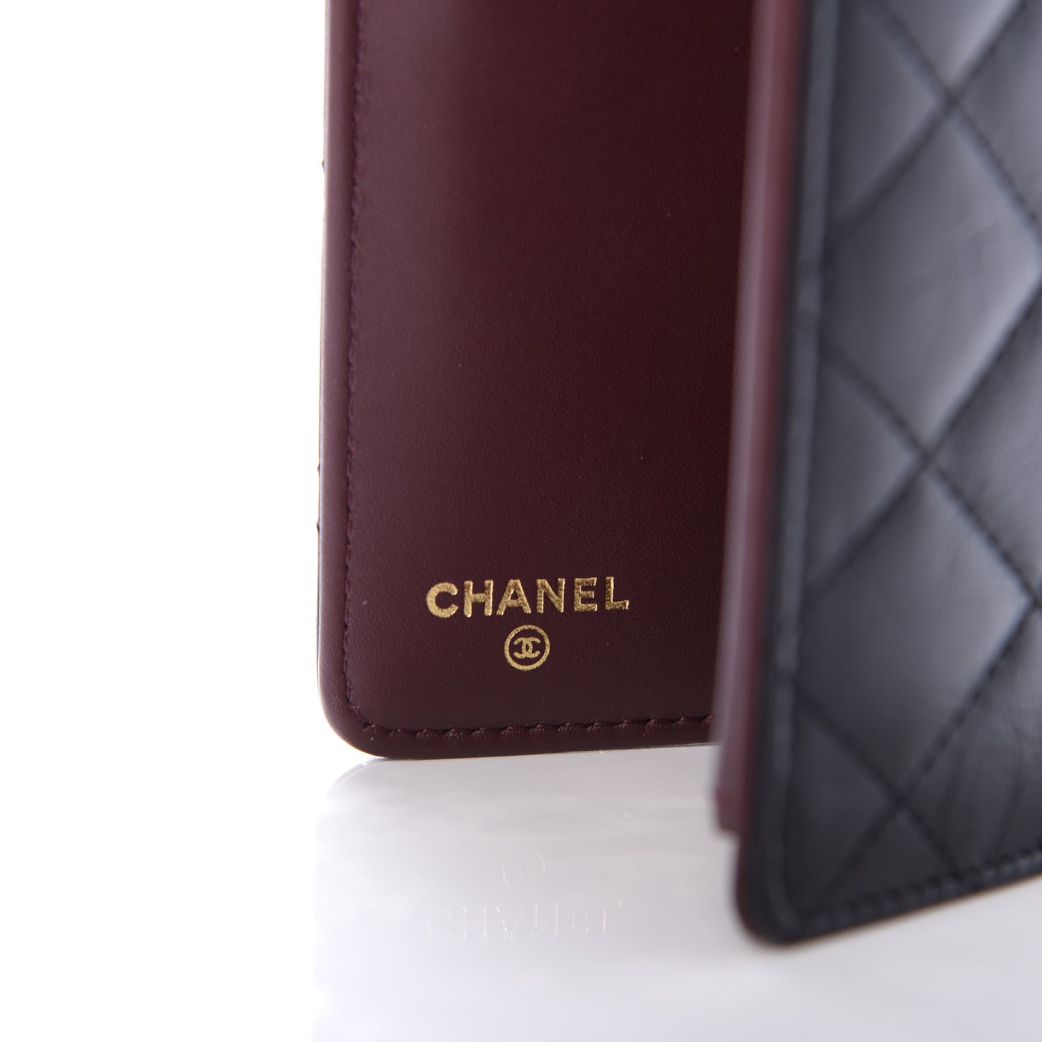 Chanel Aged Calfskin Quilted Reissue Yen Wallet Black 6 of 6