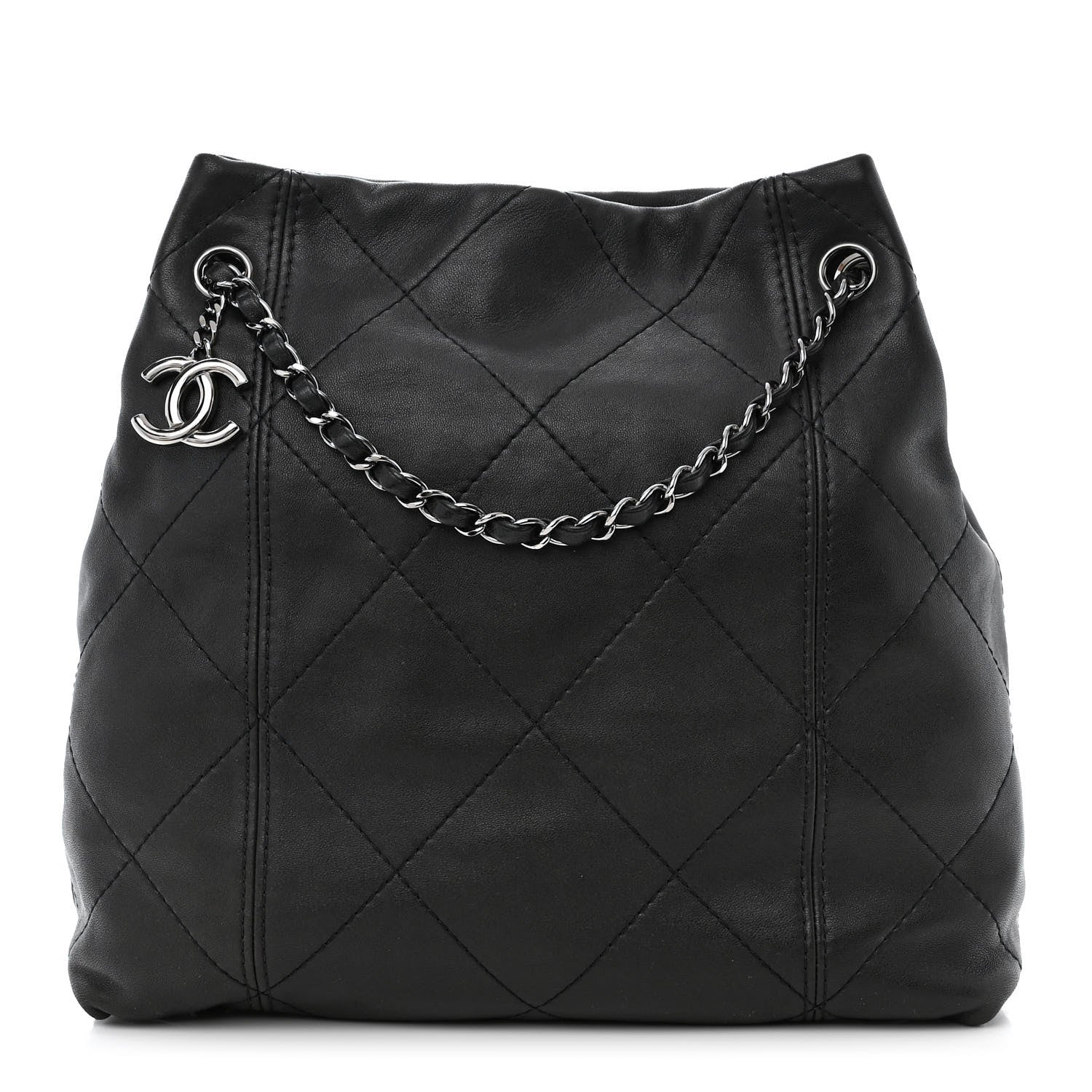Chanel Lambskin Quilted Small Soft Touch Shoulder Bag Black 1 of 11
