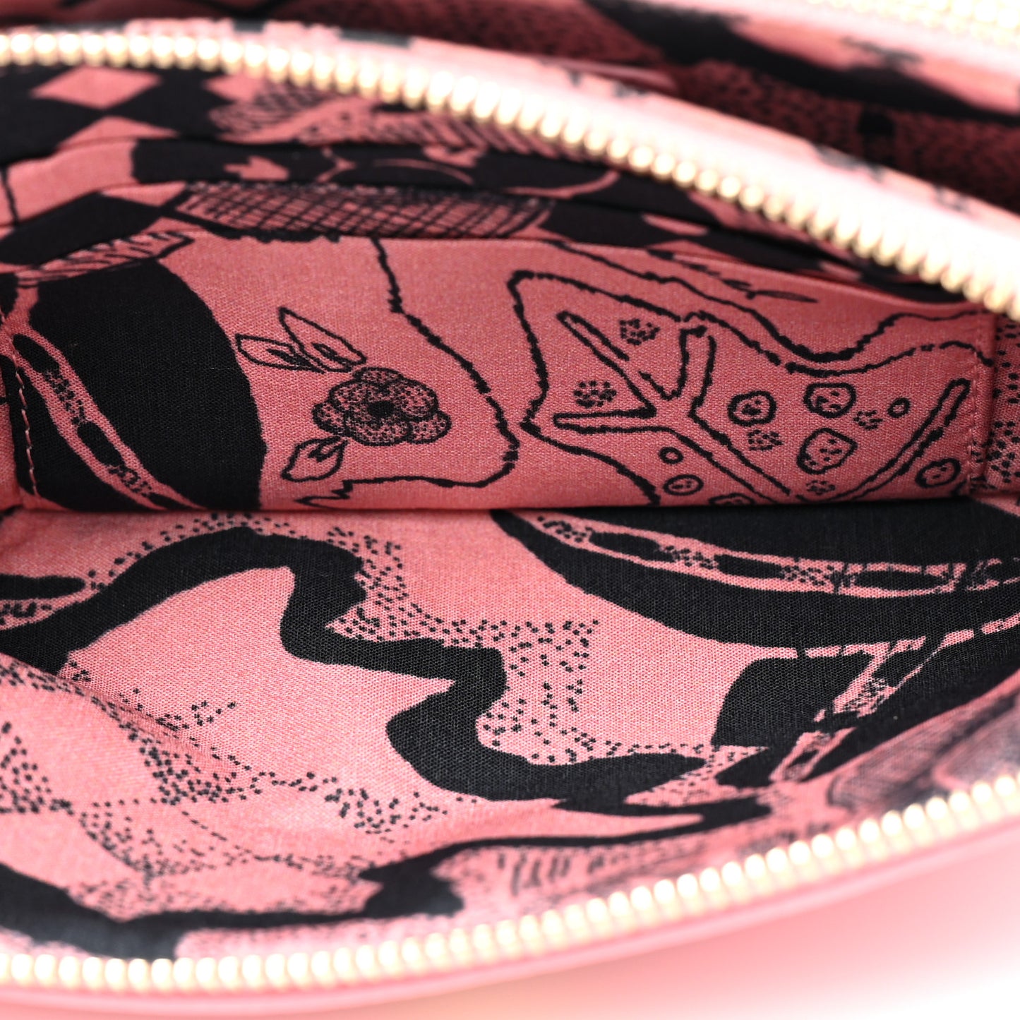 Calfskin Camellia Small Clutch With Chain Pink