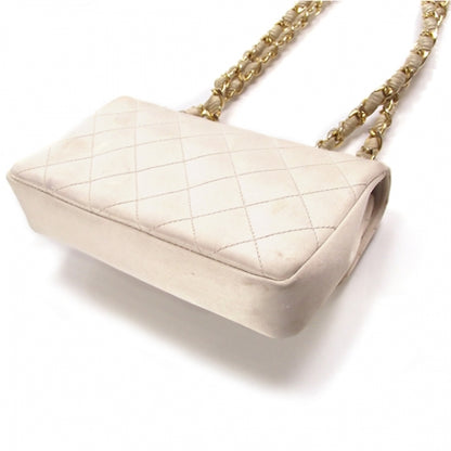 Chanel Satin Quilted Mini Flap Ivory 6 of 12