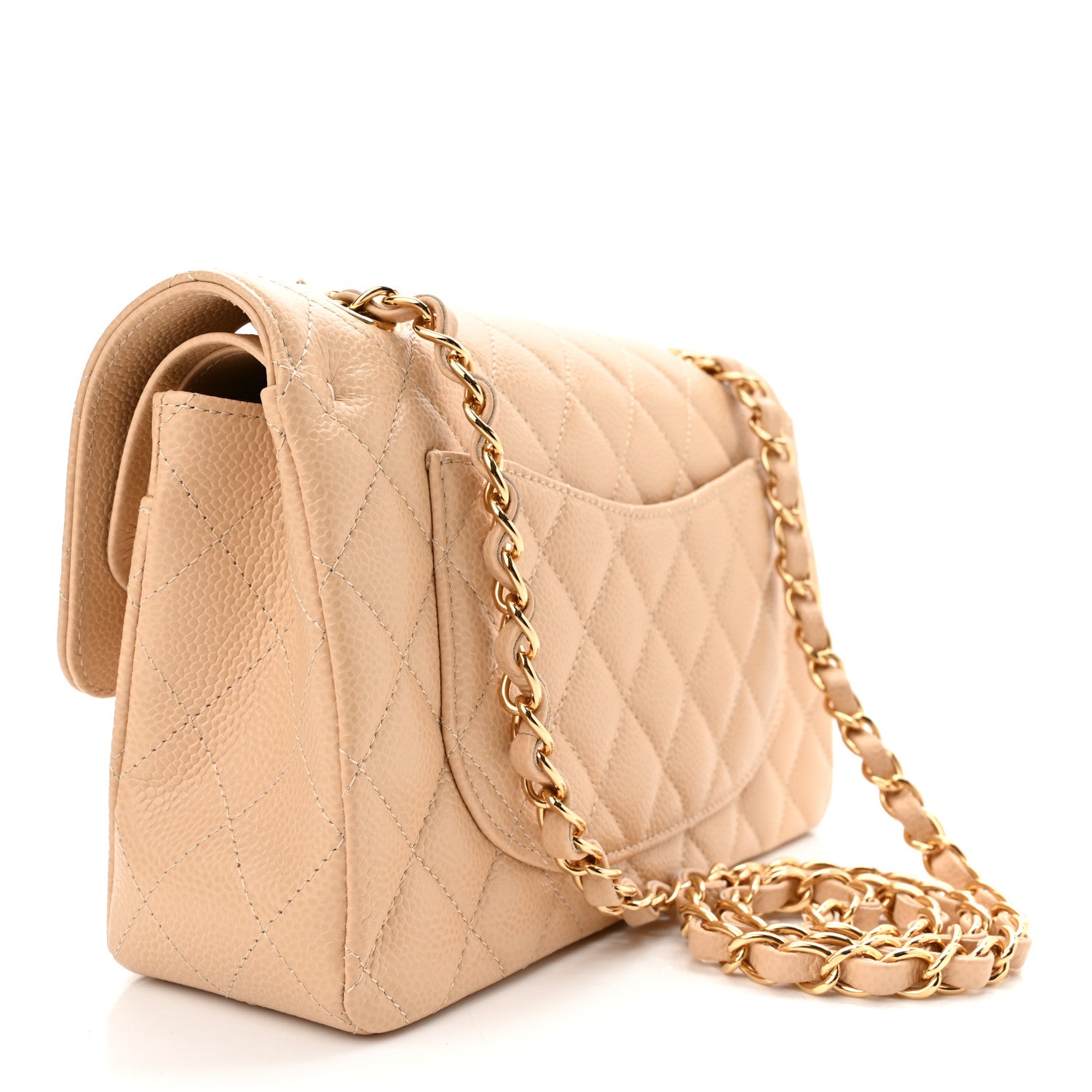 Chanel Caviar Quilted Small Double Flap Beige 3 of 11
