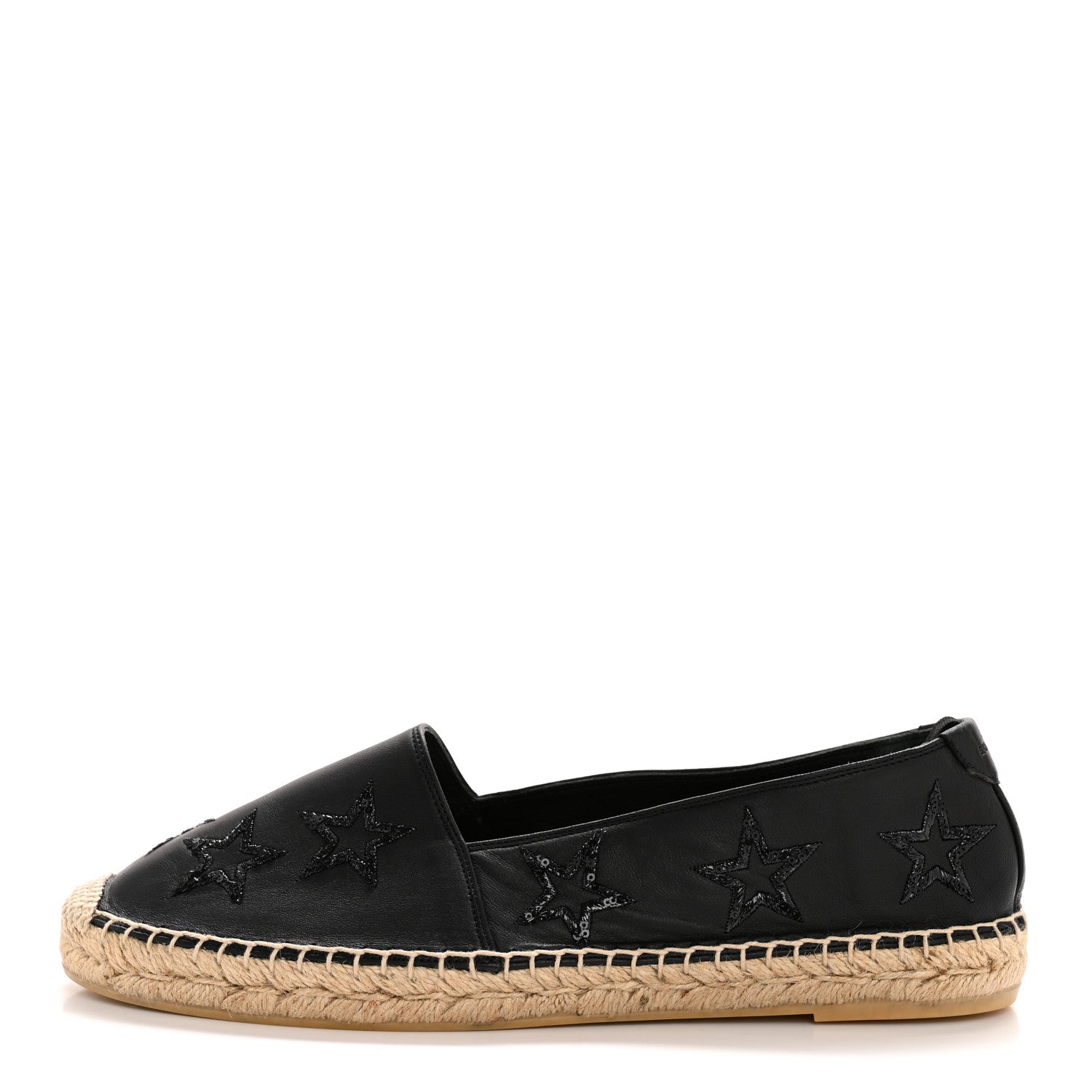 Saint Laurent Nappa Sequins Star Espadrilles 40 Black 1 of 10