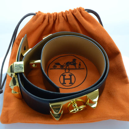 Hermes Swift Leather Collier De Chien Belt Black 6 of 6