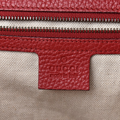 Gucci Calfskin Feline Medium GG Marmont Top Handle Bag Vulcanic Red 6 of 16