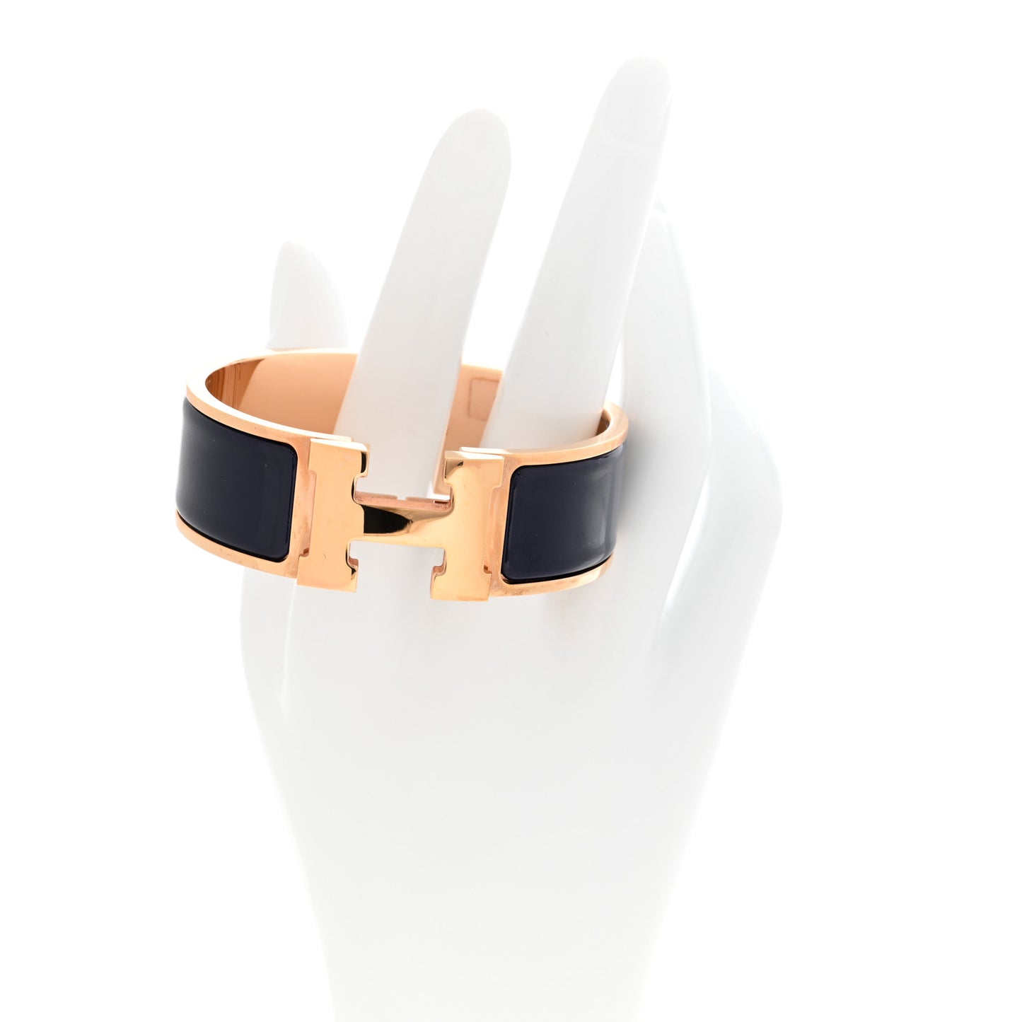 Enamel Wide Clic Clac H Bracelet PM Bleu Abysse
