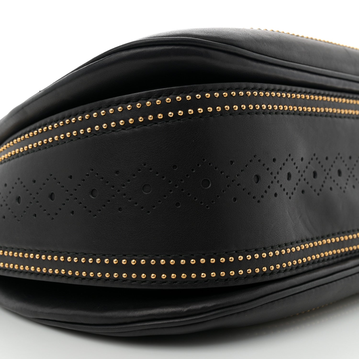 Gucci Calfskin New Bamboo Large Top Handle Bag Black 9 of 11