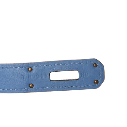 Hermes Taurillon Clemence Birkin 30 Bleu Paradis 6 of 7