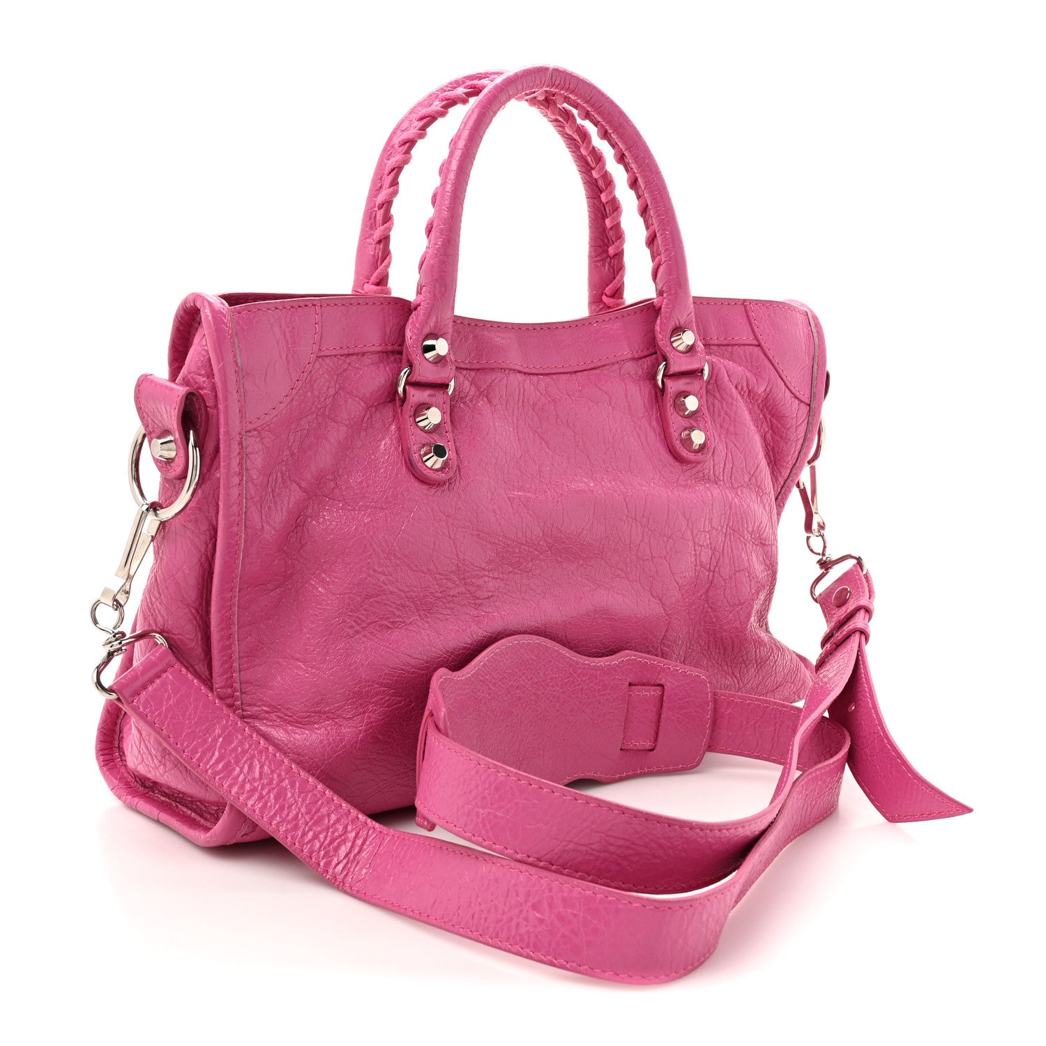 Balenciaga Agneau Classic Silver Hardware S City Flamingo 4 of 17