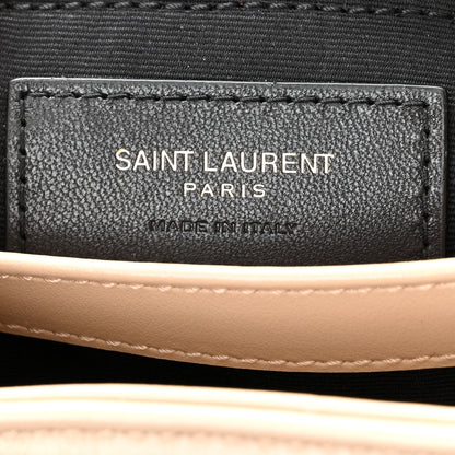 Saint Laurent Calfskin Y Quilted Monogram Toy Loulou Crossbody Bag Dark Beige 6 of 12