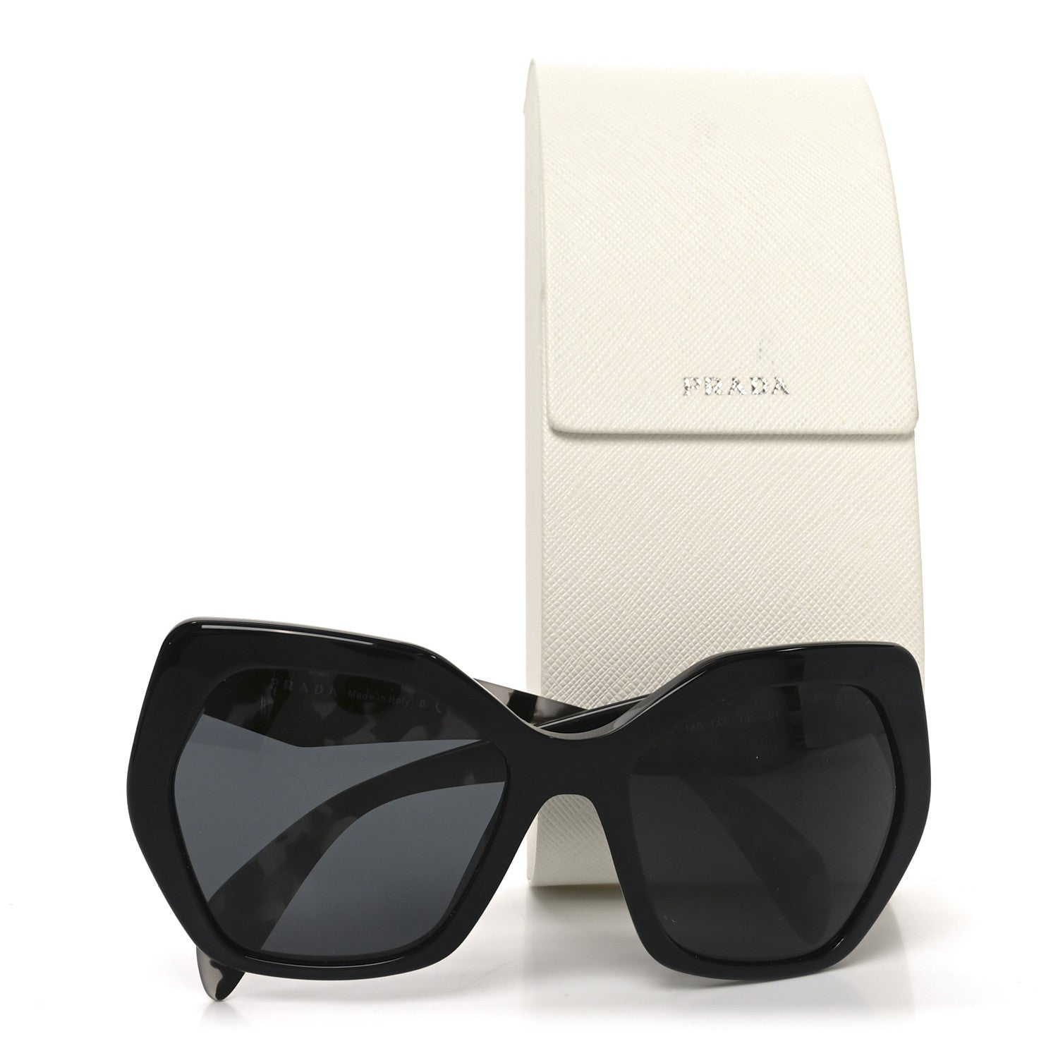 Prada Acetate Sunglasses SPR 16R Black Tortoise Grey 7 of 7