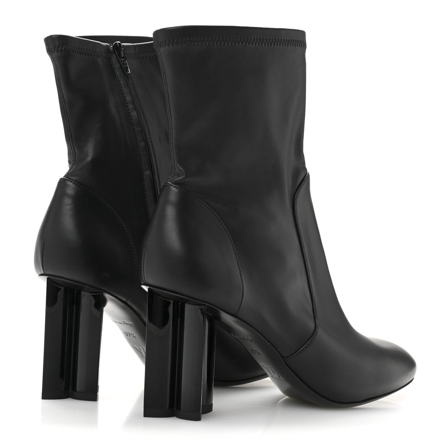 Calfskin Uniformes Silhouette Ankle Boots 37.5 Black